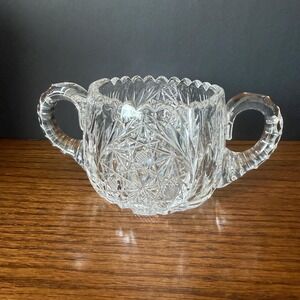 Stunning American Brilliant Period Cut Glass Sugar Bowl (c. 1900)